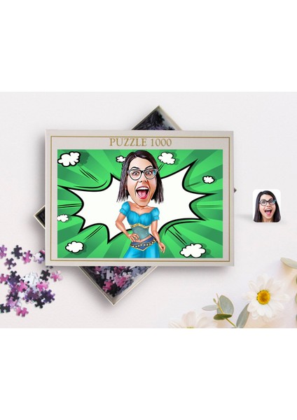 Kişiye Özel Oryantal Karikatürlü 1000 Parça Profesyonel Puzzle-1 fiyatları