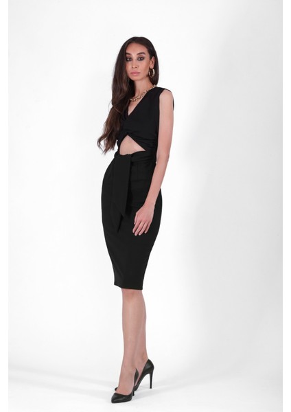 The Black Arrow Midi Dress