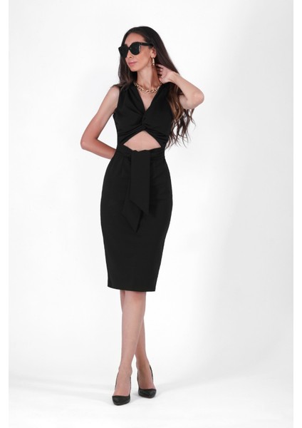 The Black Arrow Midi Dress
