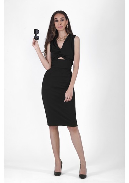 The Black Arrow Midi Dress