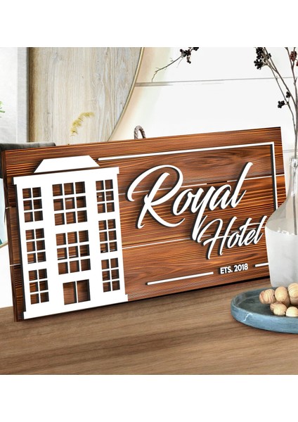 Gift Kişiye Özel Hotel Tasarımlı Dekoratif Ahşap Tabela fiyatları