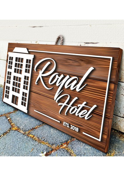 Gift Kişiye Özel Hotel Tasarımlı Dekoratif Ahşap Tabela modelleri