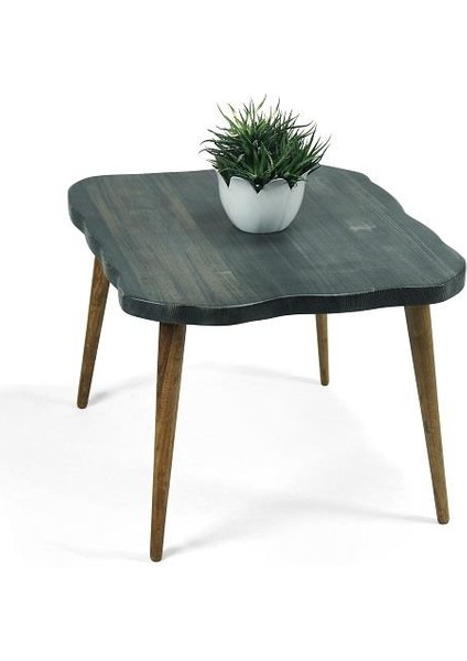 Doğal Ağaç Masif Kütük Lata Orta Sehpa 65CM x 85CM Ağaç Ayak