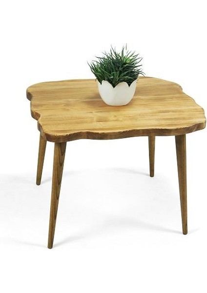 Doğal Ağaç Masif Kütük Lata Orta Sehpa 65CM x 85CM Ağaç Ayak