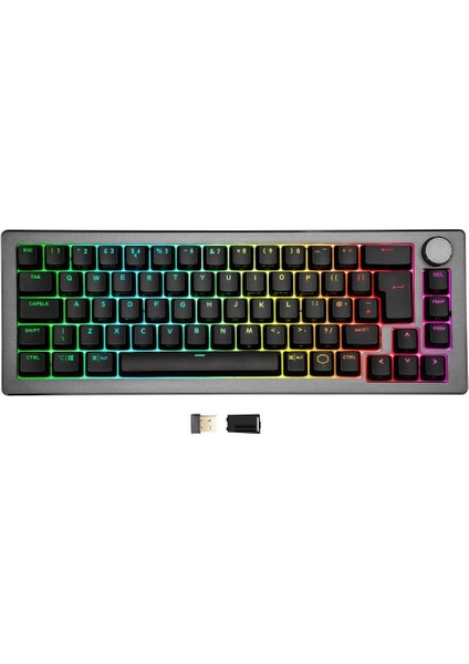 CK721 Rgb Red Switch 2.4/bluetooth %65 Mekanik Oyuncu Klavyesi Uzay Gri-Uk Layout