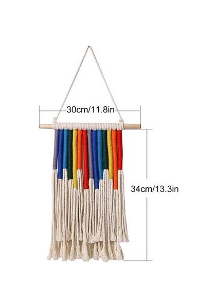 30 * 34 cm Makrome Boho Goblen Duvar Asılı El Dokuma Ev Dekorasyon Aksesuarları Nordic Art Püskül Apartman Yurt Odası Dekorasyon Dekoratif Gobiyeller (Yurt Dışından) fiyatları