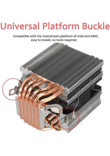 Çift Kule Cpu Soğutucu Fan Heatpipe Soğutma Fanlar Radyatör Soğutucu Fan (Yurt Dışından)
