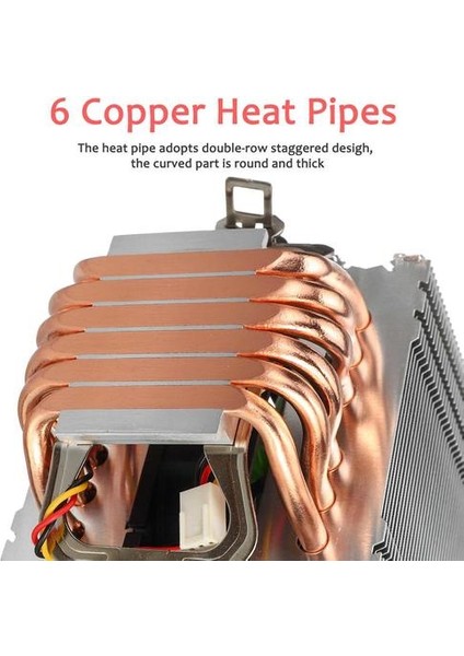 Çift Kule Cpu Soğutucu Fan Heatpipe Soğutma Fanlar Radyatör Soğutucu Fan (Yurt Dışından)