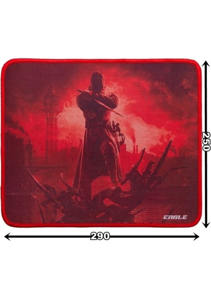 PGM02 Gaming Mouse + Mouse Pad Kırmızı Eagle