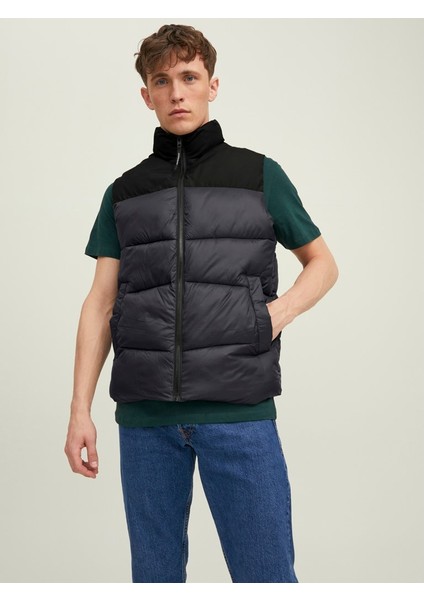 Jack & Jones Dik Yaka Gri Erkek Yelek 12212221