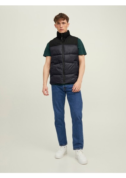 Jack & Jones Dik Yaka Gri Erkek Yelek 12212221