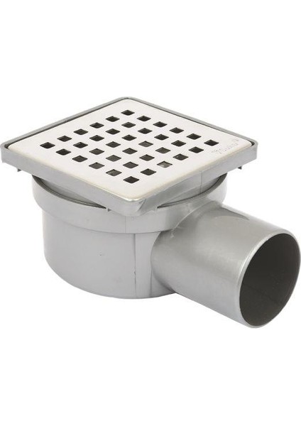 10 x 10 cm Q50 Çıkışlı Plastik Çerçeve H=6,5 cm Yer Süzgeç Kare Desenli