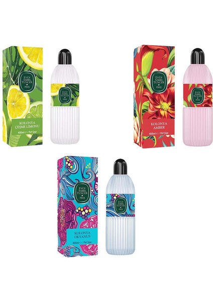 Kolonya Okyanus, Çeşme Limonu ve Amber Pet Şişe 400 ml