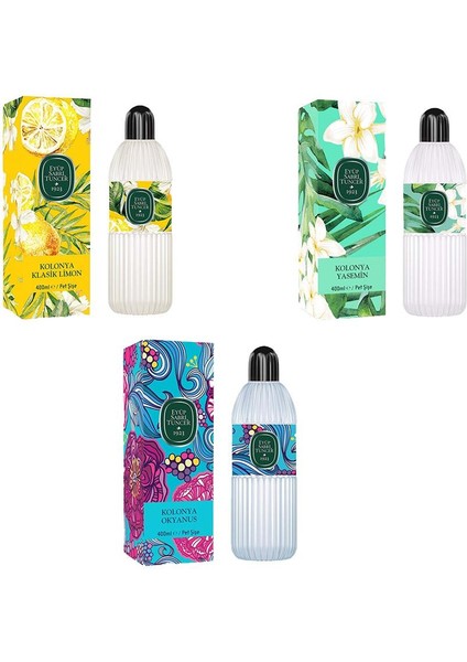 Kolonya Okyanus, Klasik Limon ve Yasemin Pet Şişe 400 ml