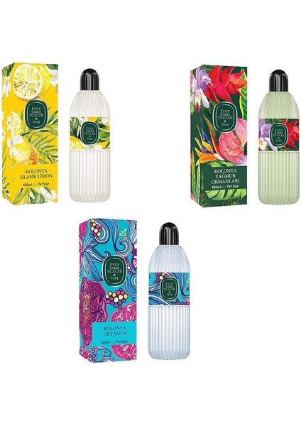 Kolonya Okyanus, Klasik Limon ve Yağmur Ormanları Pet Şişe 400 ml