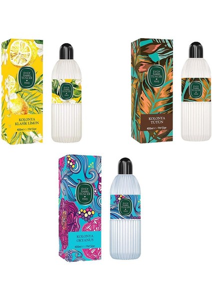 Kolonya Okyanus, Klasik Limon ve Tütün Pet Şişe 400 ml