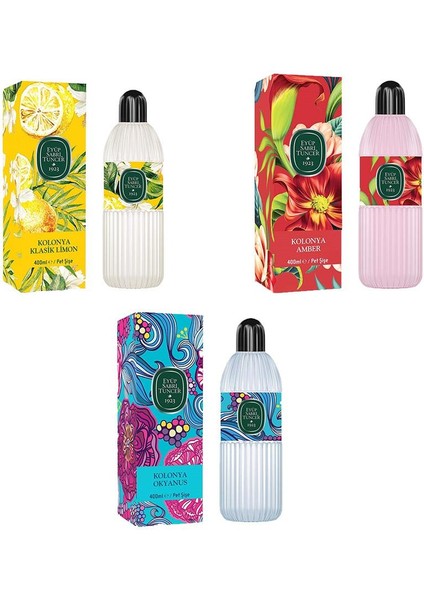 Kolonya Okyanus, Klasik Limon ve Amber Pet Şişe 400 ml