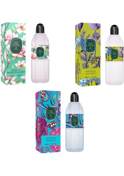 Kolonya Okyanus, Manolya Çiçeği ve Lavanta Pet Şişe 400 ml