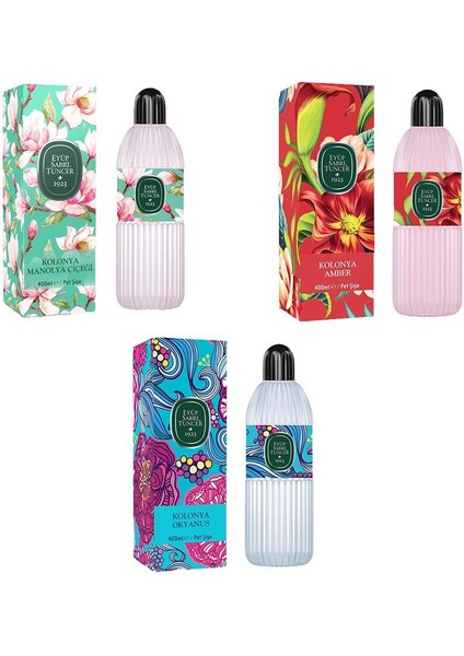 Kolonya Okyanus, Manolya Çiçeği ve Amber Pet Şişe 400 ml
