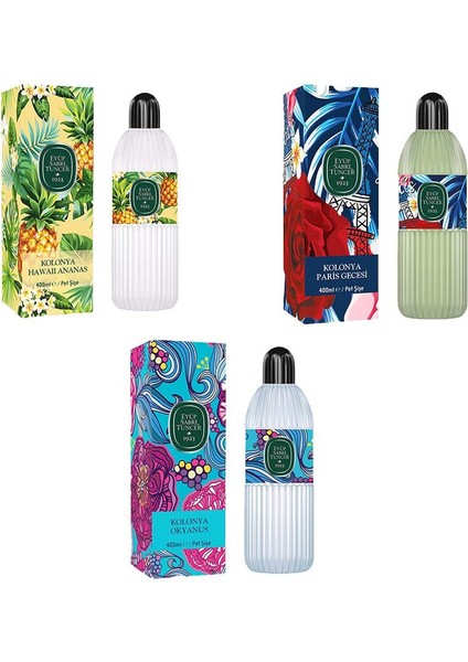 Kolonya Okyanus, Hawaii Ananas ve Paris Gecesi Pet Şişe 400 ml