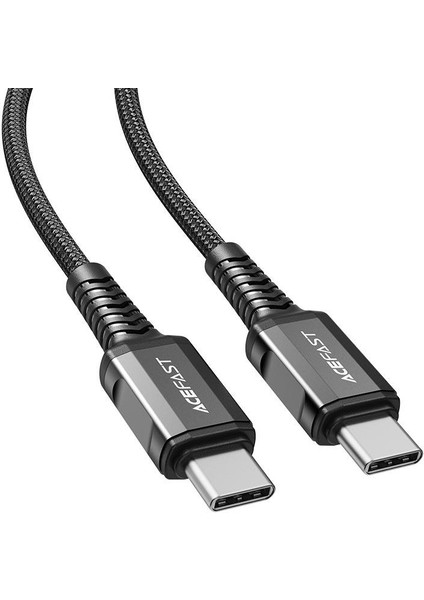 C1-03 Pd Type-C To Type-C 60W 3A Örgülü Hızlı Şarj ve Data Kablosu 1.2 Metre Siyah