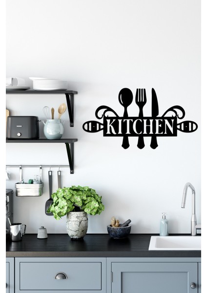 Kitchen Yazılı & Figürlü Dekoratif Ahşap Tablo