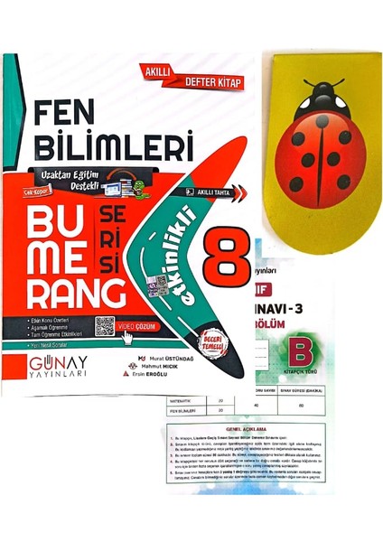 Bumerang 8.Sınıf Fen Bilimleri-Yeni-Aydın Yayınları Deneme+Kitap Ayracı )