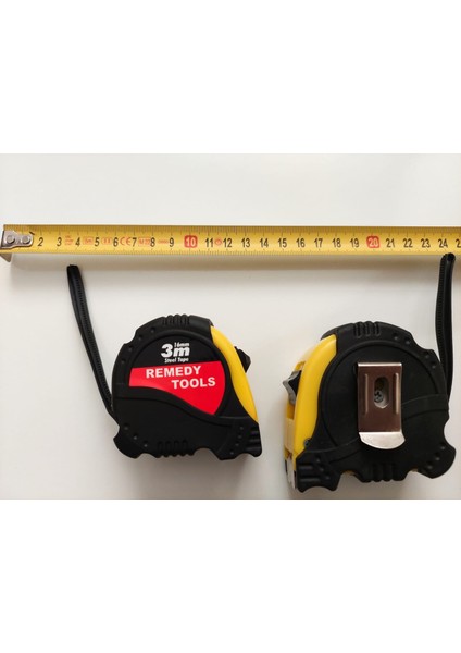 3metre Darbeye Dayanıklı Kauçuk Korumalı Çelik Şerit Metre. 3X16MM modelleri