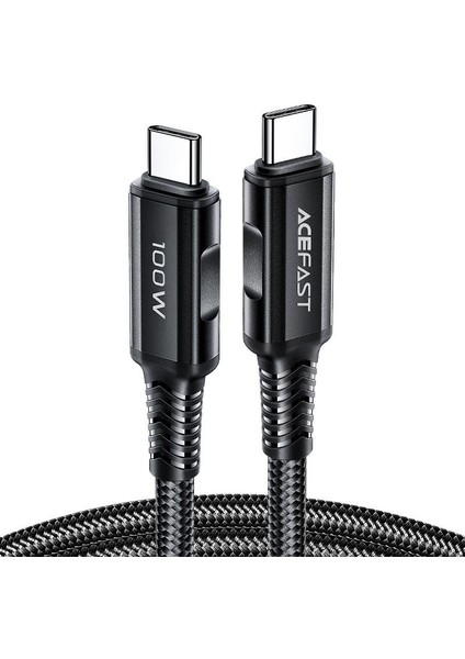 C4-03 Pd Type-C To Type-C 100W 5A Hızlı Şarj ve Data Kablosu Siyah