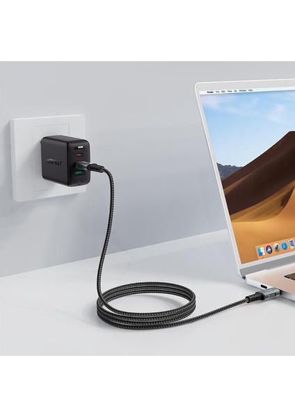 C4-03 Pd Type-C To Type-C 100W 5A Hızlı Şarj ve Data Kablosu Siyah