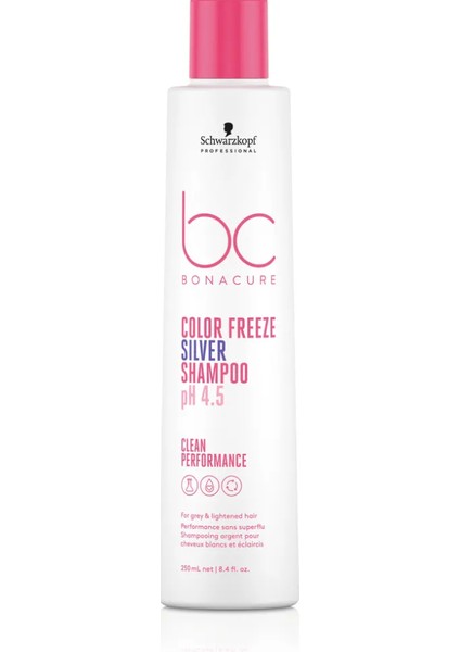 Bc Bonacure Color Freeze Color Hold Silver Sulfate Free Shampoo 250 Ml Ph 4.5