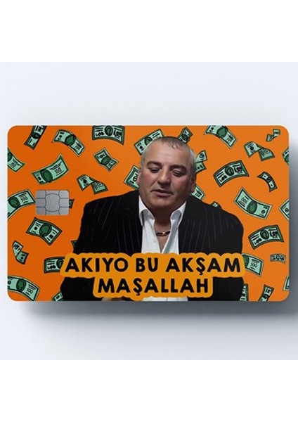 Akıyor Bu Akşam Maşallah Kart Kaplama Sticker