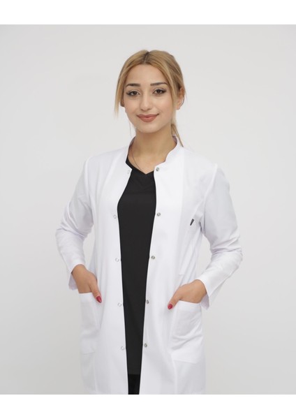 Bayan Hakim Yaka Beyaz Doktor - Öğretmen Önlük fiyatları
