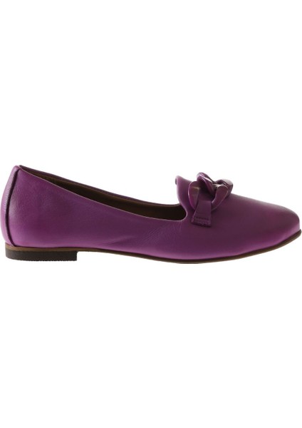 Lila Deri Kadın Topuklu Babet fiyatları