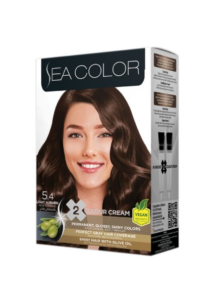 Sea Color Kit Saç  Boyası-5.4 Açık Kestane