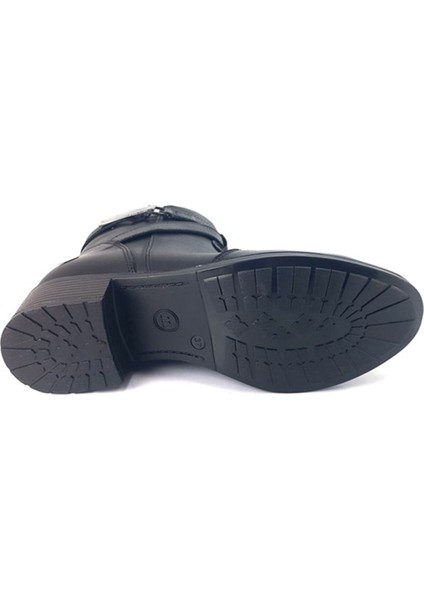 1015 Hakiki Deri Günlük Kadın Bot-Siyah fırsatları