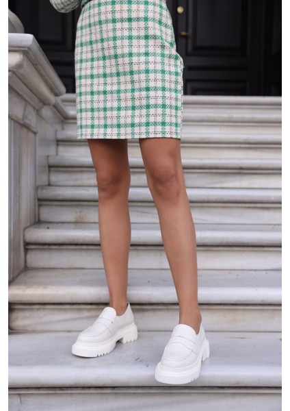 Martina Nude Hakiki Deri Kadın Loafer modelleri