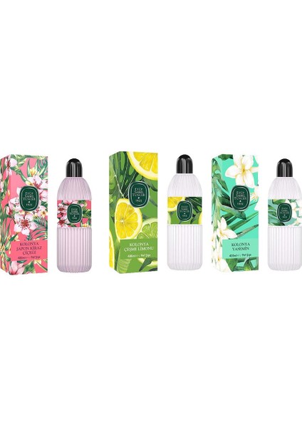 Kolonya Japon Kiraz Çiçeği, Çeşme Limonu ve Yasemin Pet Şişe 400 ml