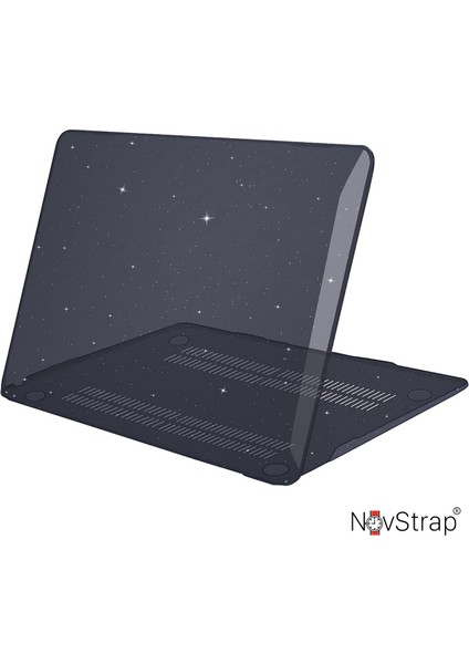 Novstrap Apple MacBook Pro 2021 13 Inç M1 Çipli A2338 A1706 A1708 A1989 Uyumlu Parlak Simli Kılıf