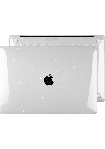 Apple MacBook Pro 2021 14 Inç M1 Pro/max Çipli A2442 Uyumlu Parlak Simli Kılıf Sert Glitter