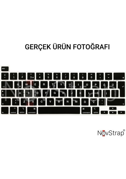 Apple MacBook Pro 13 Inç M1 Çip A2338 Uyumlu Alt Üst Parlak Kılıf + Siyah Klavye Kılıfı + Film