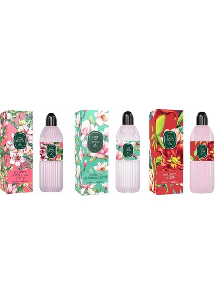 Kolonya Japon Kiraz Çiçeği, Manolya Çiçeği ve Amber Pet Şişe 400 ml