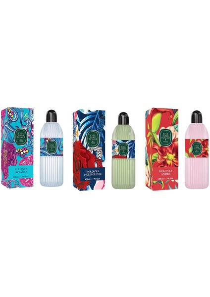 Kolonya Okyanus, Paris Gecesi ve Amber Pet Şişe 400 ml