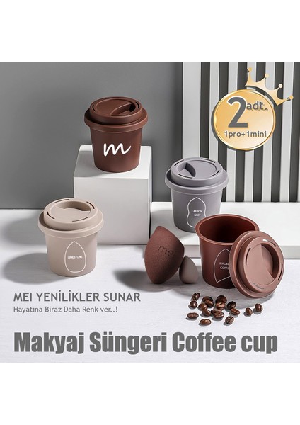 Coffee Cup Hijyenik Makyaj Süngeri Walnut Coffee 1 Pro + 1 Mini fiyatları