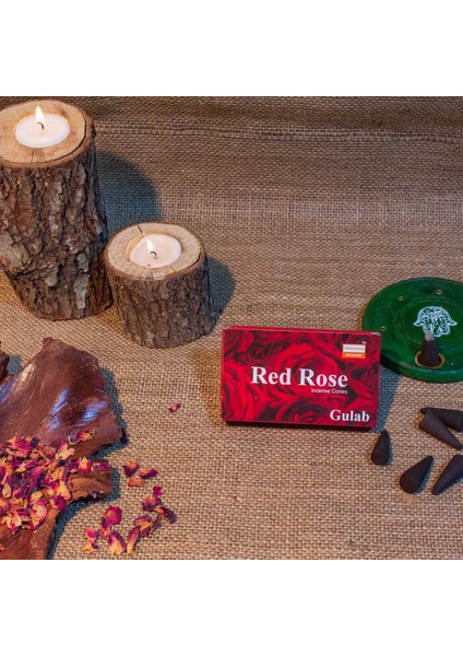 International Red Rose (Kırmızı Gül) Konik Tütsü 10 Adet