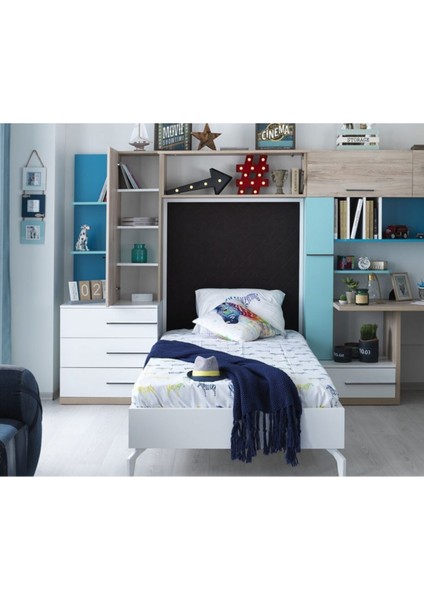 Rengarenk Born Başlıklı Karyola 100X200 fırsatları