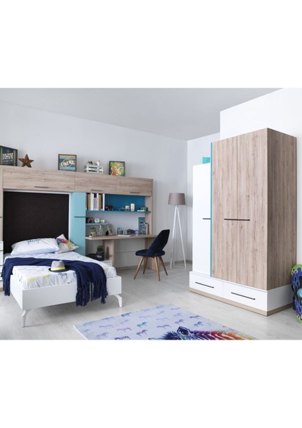 Rengarenk Born Başlıklı Karyola 100X200 indirimleri