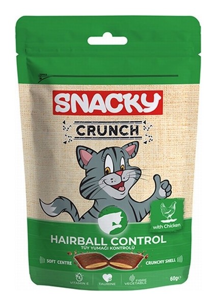 Crunchy Hairball Control Tavuklu Kedi Ödülü 10X60 gr