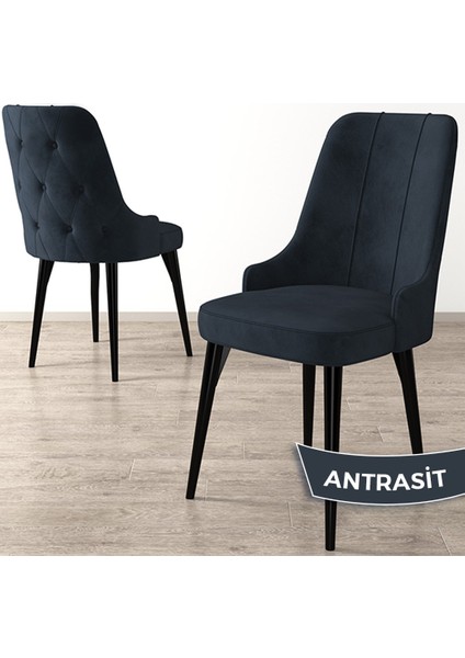 Concept Yay Serisi, 80X132 Açılabilir Masa Takımı,siyah Mermer Desen Masa 4 Sandalye 1 Bench