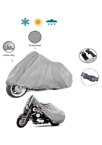 Kral Motor KR25 Ava 5000 Motosiklet Brandası,branda(Arka Çanta Uyumlu Değildir)